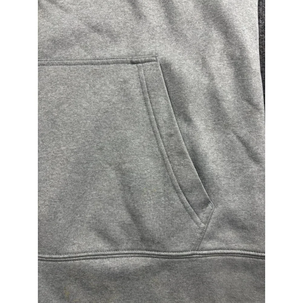 The North Face Hoodie Mens Medium‎ Gray Pullover Fleece Sweatshirt Rock Solid